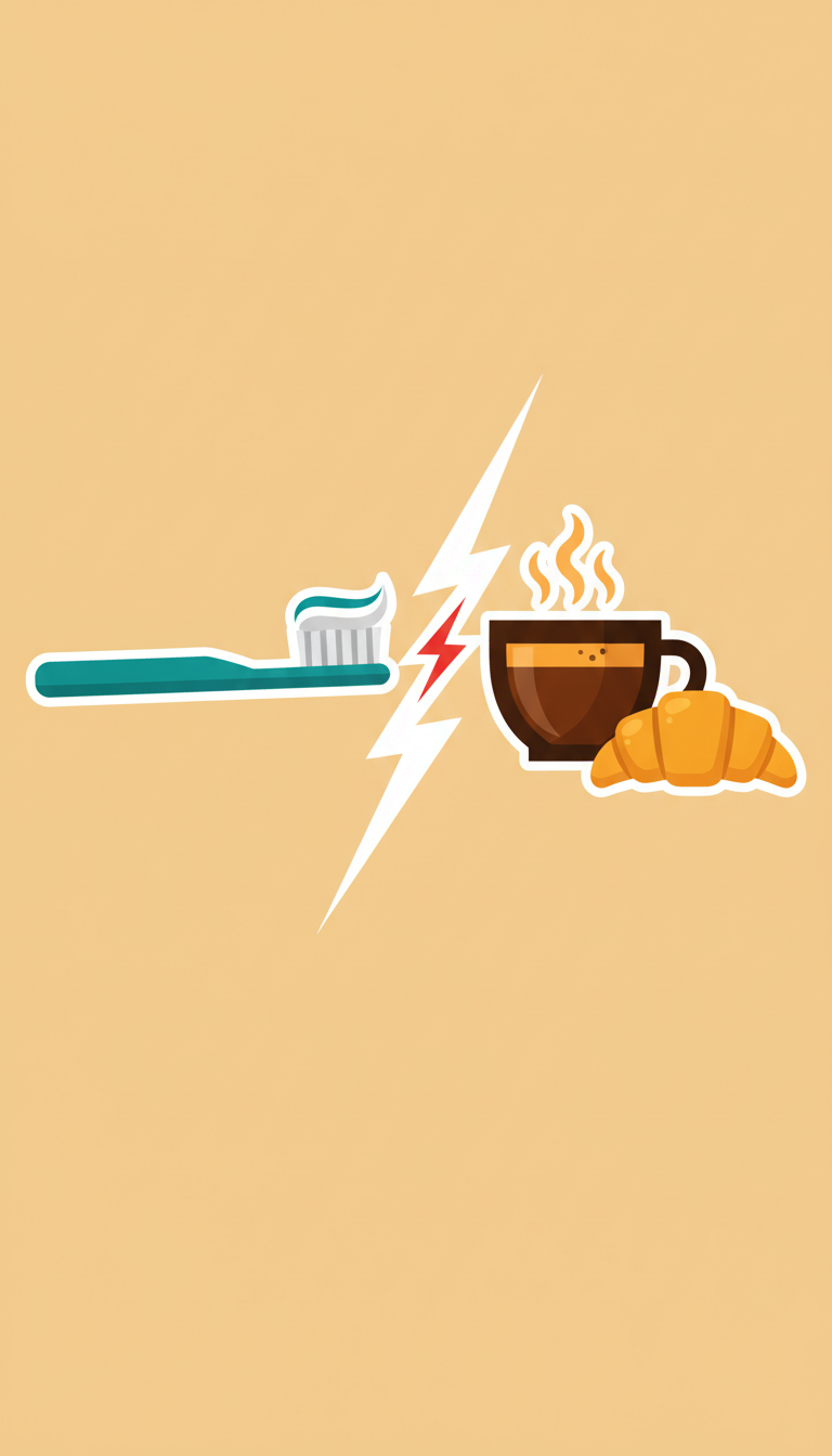 Cover: spazzolino contro caffè e croissant